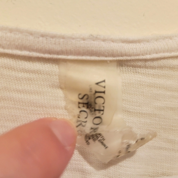 Victoria's Secret Romper Jumpsuit Racerback Tank Top Wrap Cream White Shorts EUC - Picture 4 of 9